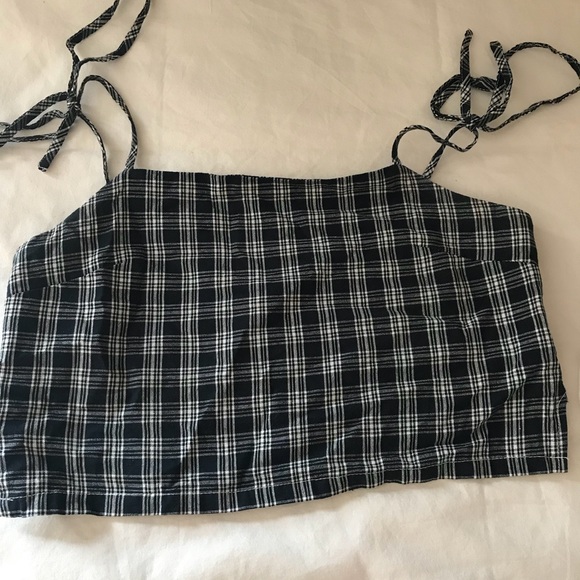 Brandy Melville Tops - Brandy Melville Plaid Blue Top